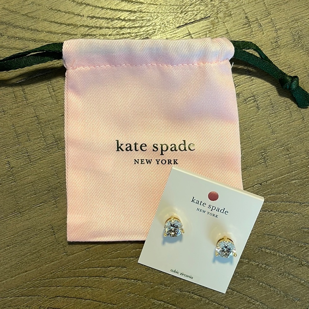 New Kate Spade earings & cloth bag!